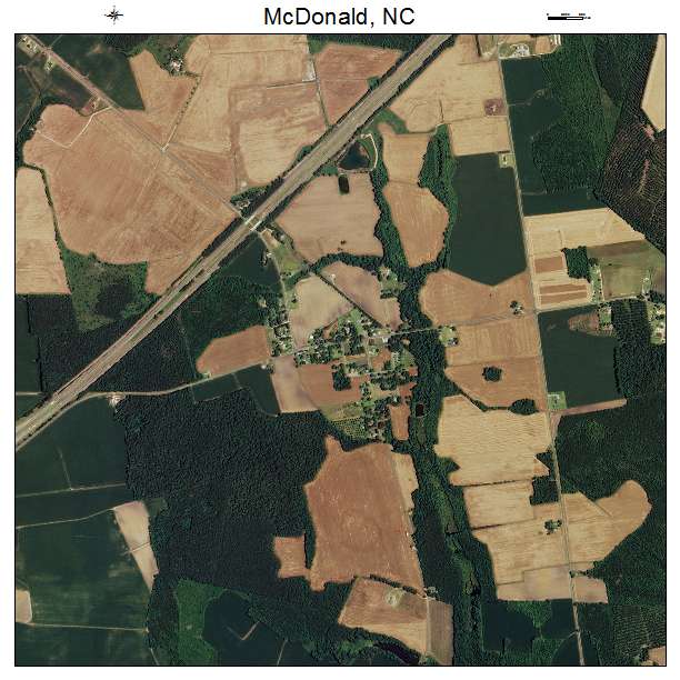 McDonald, NC air photo map