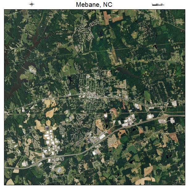 Mebane, NC air photo map