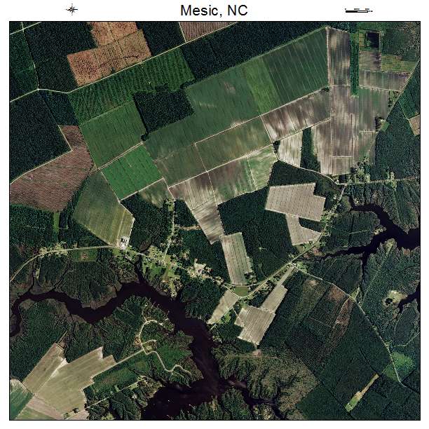 Mesic, NC air photo map