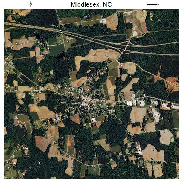 Middlesex, NC air photo map