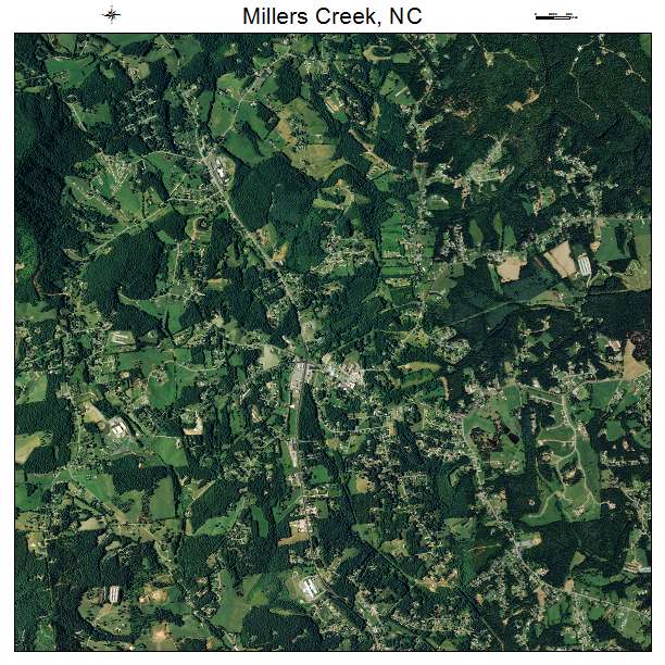 Millers Creek, NC air photo map