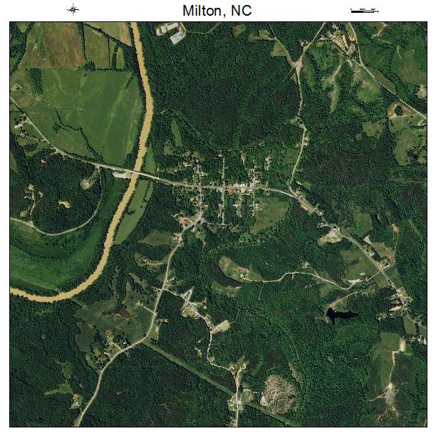 Milton, NC air photo map
