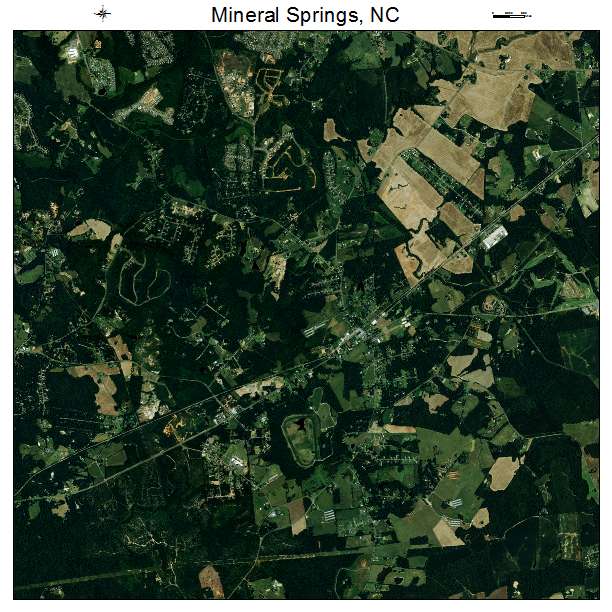 Mineral Springs, NC air photo map