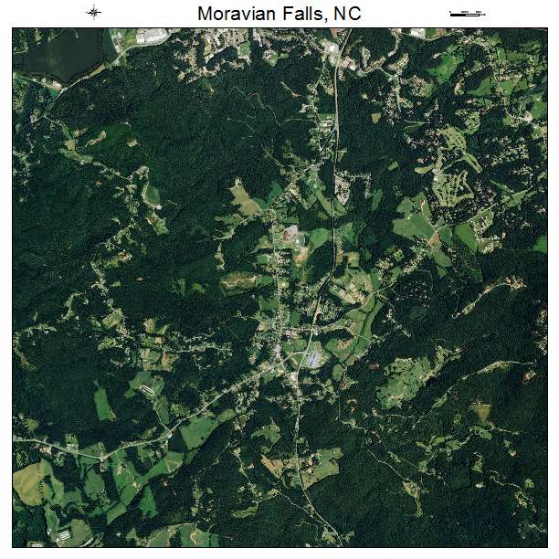 Moravian Falls, NC air photo map