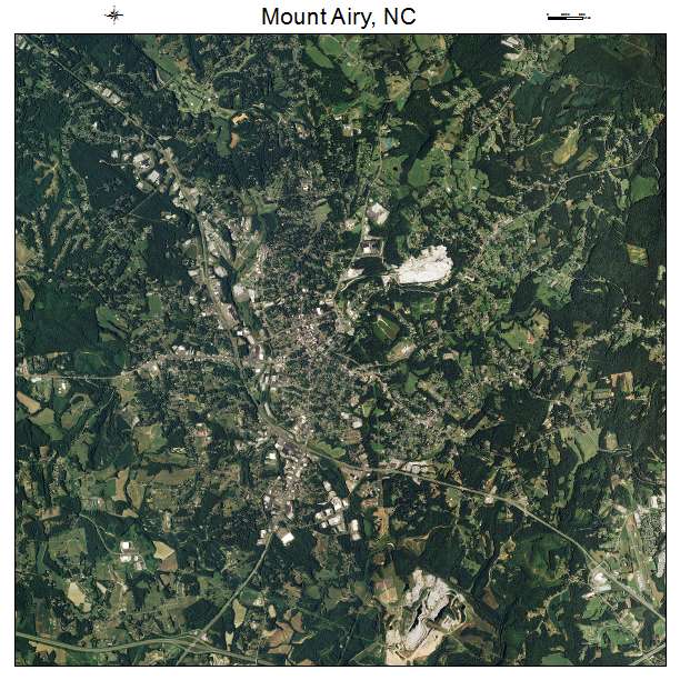 Mount Airy, NC air photo map
