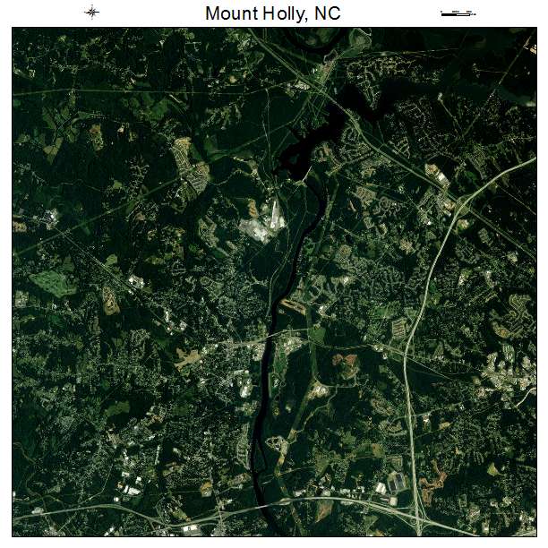 Mount Holly, NC air photo map