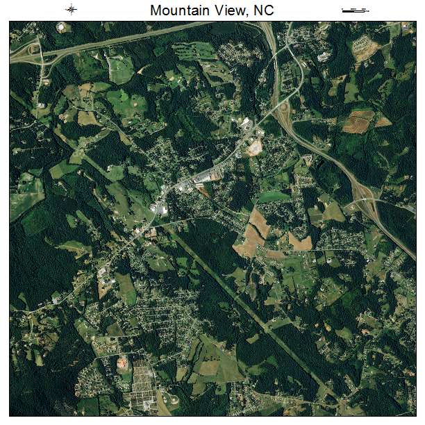Mountain View, NC air photo map