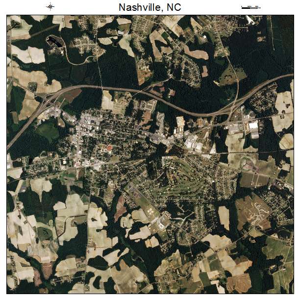 Nashville, NC air photo map
