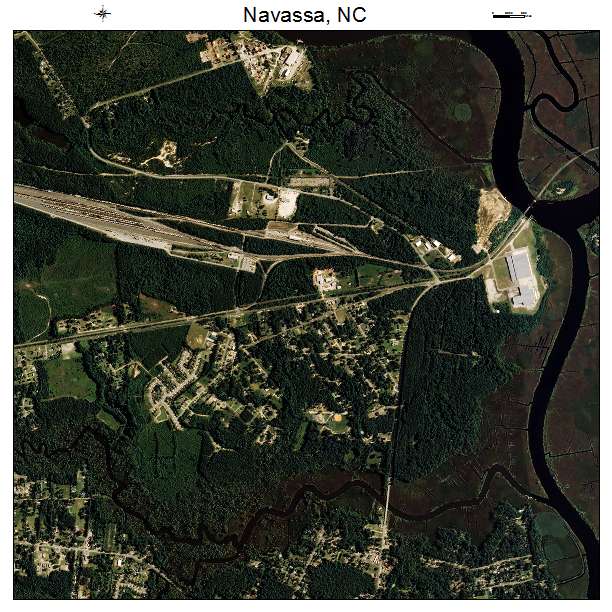 Navassa, NC air photo map