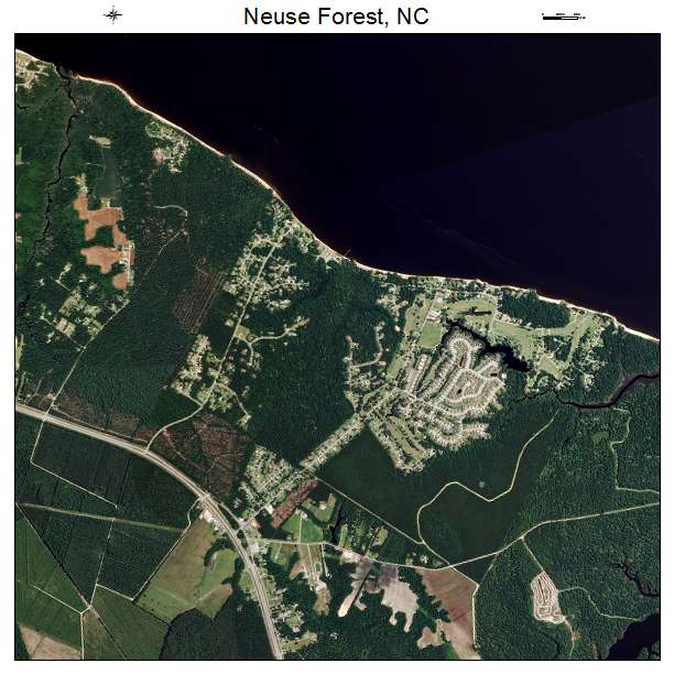 Neuse Forest, NC air photo map
