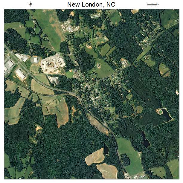 New London, NC air photo map