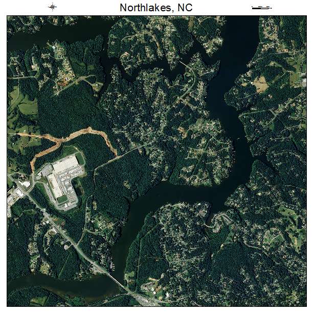 Northlakes, NC air photo map