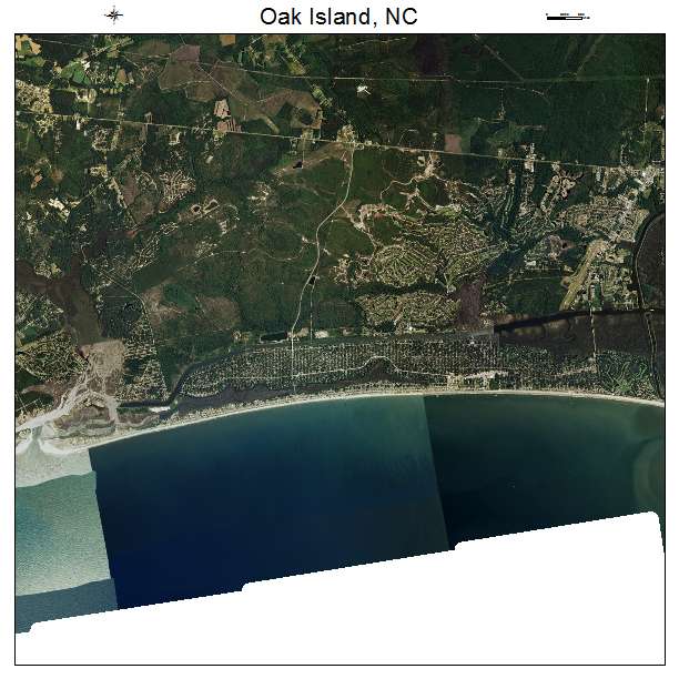 Oak Island, NC air photo map