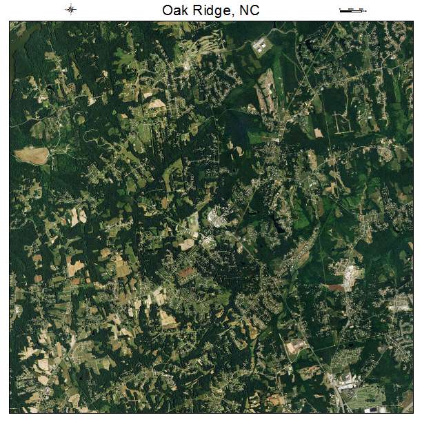 Oak Ridge, NC air photo map