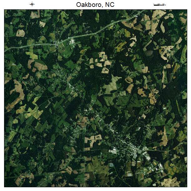 Oakboro, NC air photo map