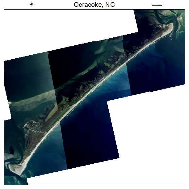 Ocracoke, NC air photo map