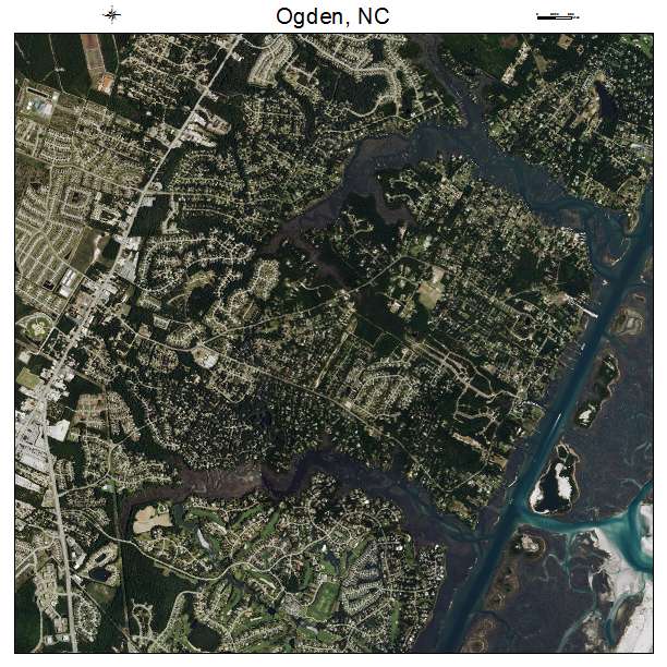 Ogden, NC air photo map