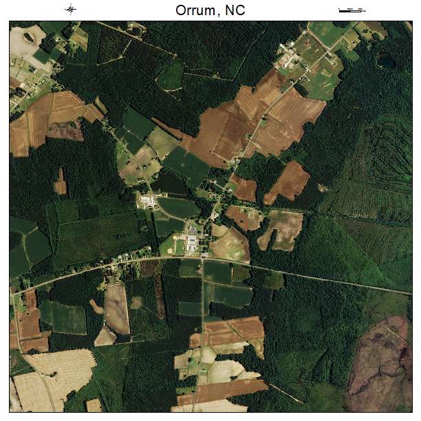 Orrum, NC air photo map