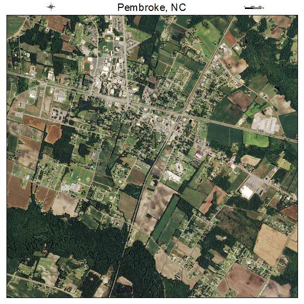 Pembroke, NC air photo map