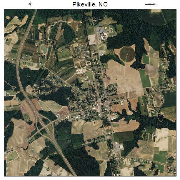 Pikeville, NC air photo map