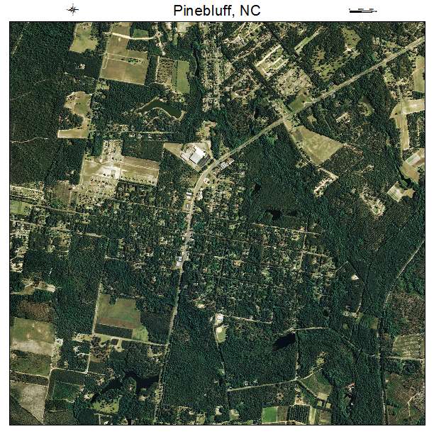 Pinebluff, NC air photo map
