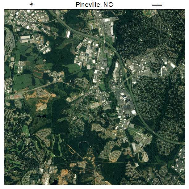 Pineville, NC air photo map