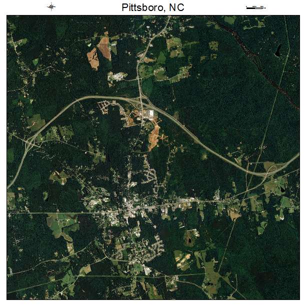 Pittsboro, NC air photo map