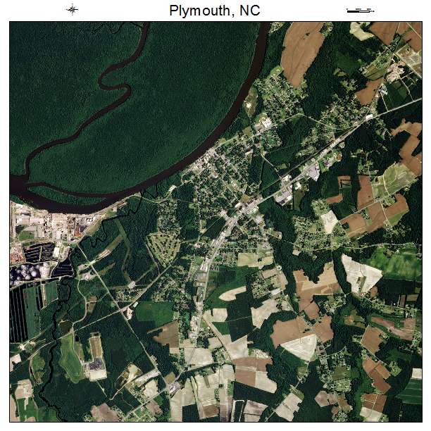 Plymouth, NC air photo map