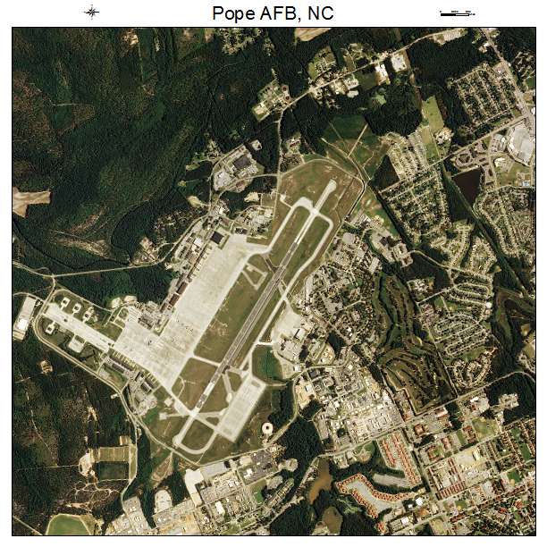 Pope AFB, NC air photo map