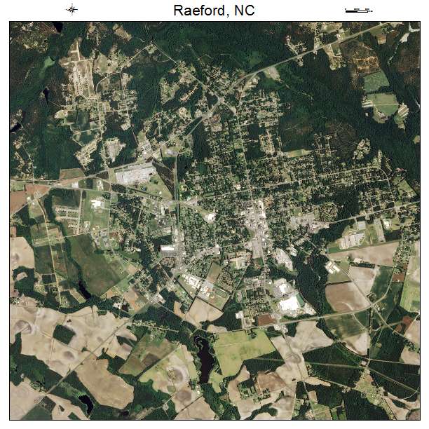 Aerial Photography Map of Raeford, NC North Carolina