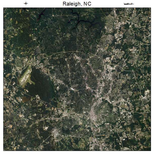 Raleigh, NC air photo map