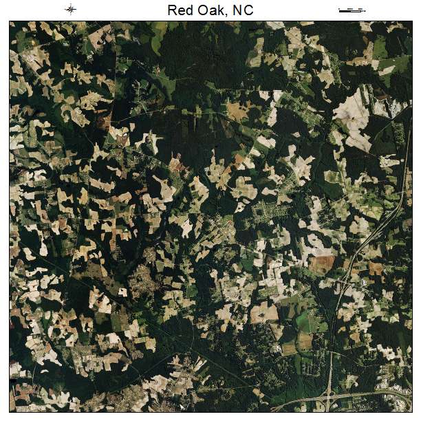 Red Oak, NC air photo map