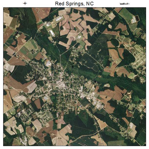 Red Springs, NC air photo map