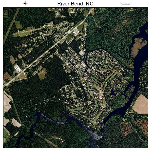 River Bend, NC air photo map