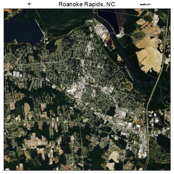 Roanoke Rapids, NC air photo map