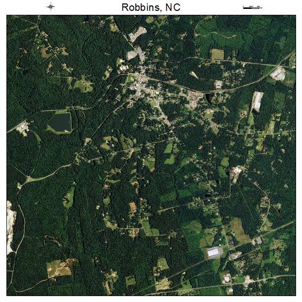 Robbins, NC air photo map