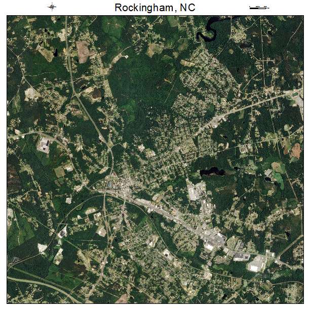 Rockingham, NC air photo map