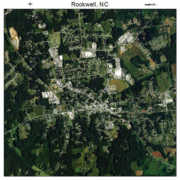 Rockwell, NC air photo map