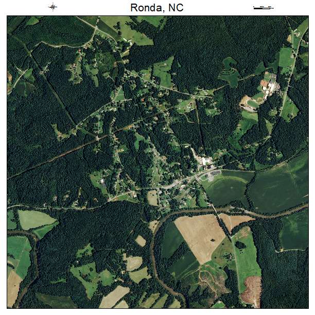 Ronda, NC air photo map