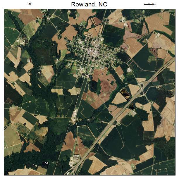 Rowland, NC air photo map