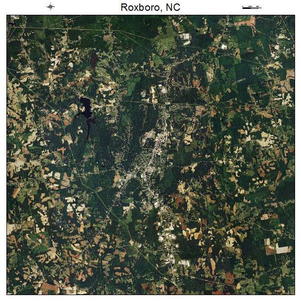 Roxboro, NC air photo map