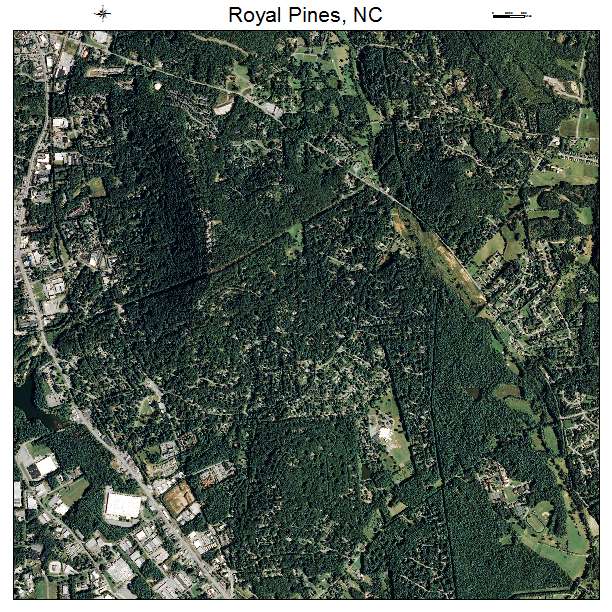 Royal Pines, NC air photo map