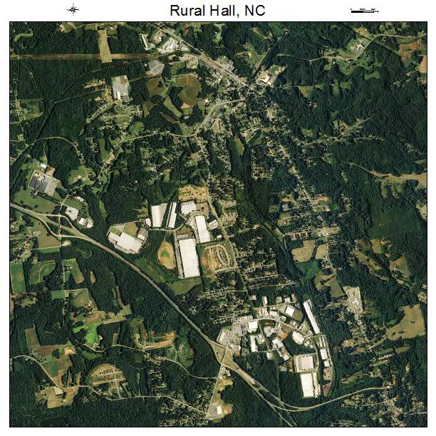 Rural Hall, NC air photo map