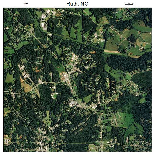 Ruth, NC air photo map