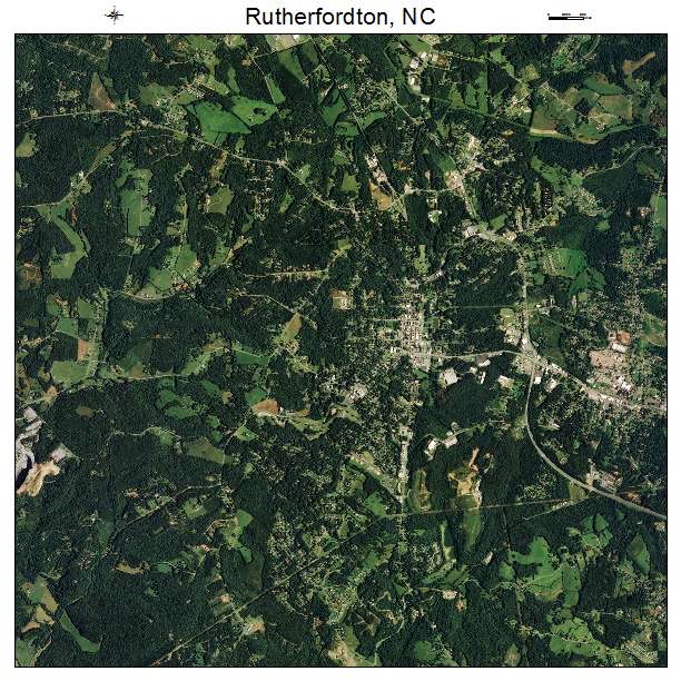 Rutherfordton, NC air photo map