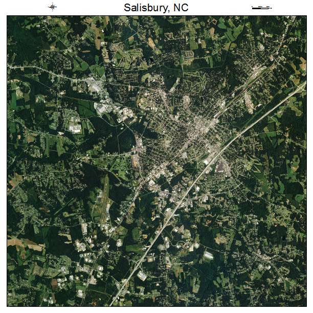 Salisbury, NC air photo map