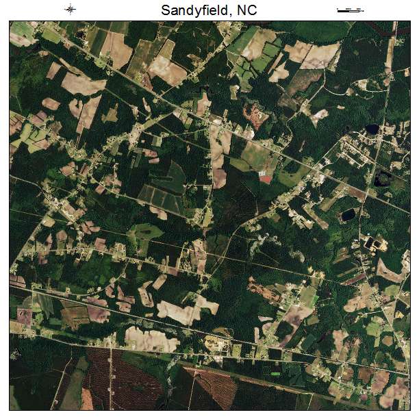 Sandyfield, NC air photo map
