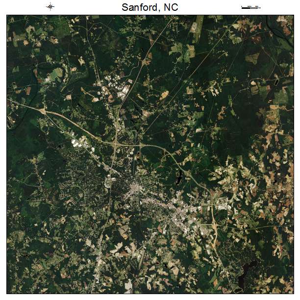 Sanford, NC air photo map