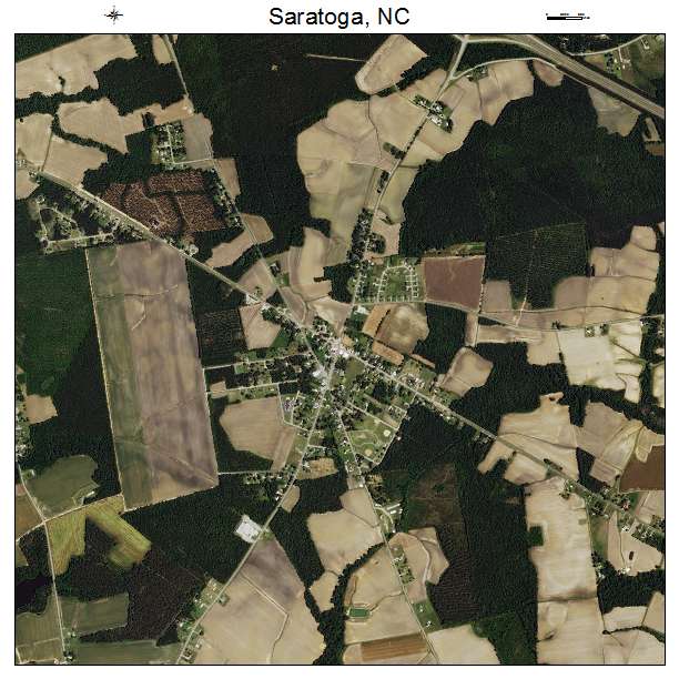 Saratoga, NC air photo map