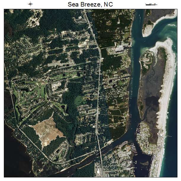 Sea Breeze, NC air photo map